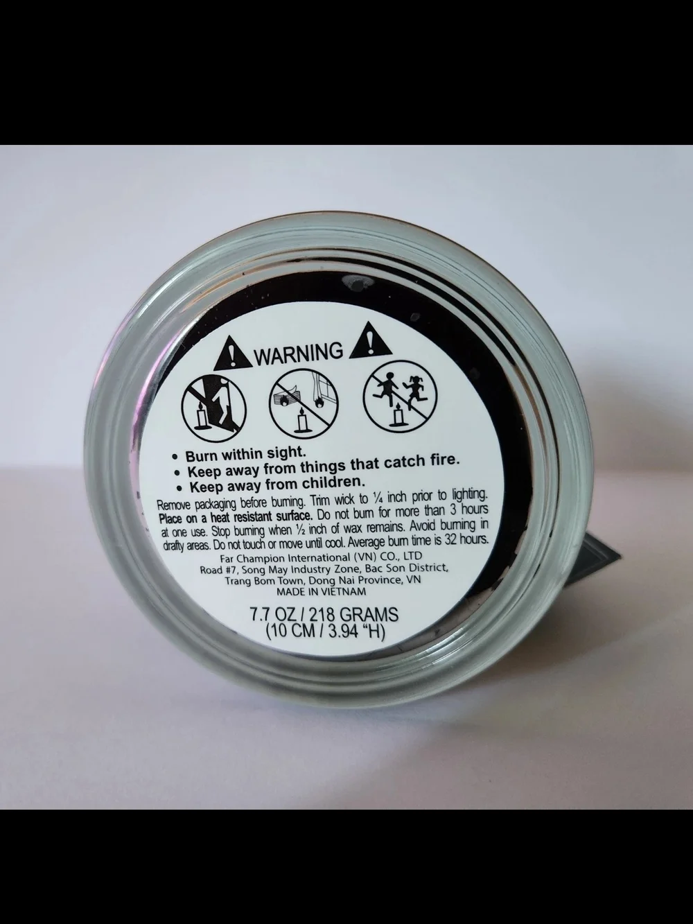 Martha Stewart Black And White Ghost Candle - Halloween